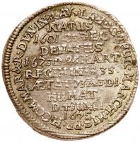 German States: Saxe-New-Gotha. 1/24 Taler (Groschen), 1675 NGC AU58 - 2