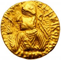 Kushano-Sasanian. Huvishka, ca. AD 260-292. Gold Dinar 7.94 gm EF