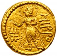 Kushano-Sasanian. Huvishka, ca. AD 260-292. Gold Dinar 7.94 gm EF - 2