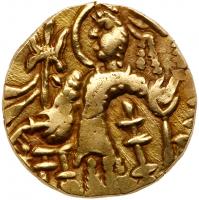 Kushano-Sasanian. Vasudeva III, ca. AD 360-365. Gold Dinar (8.06 gm) Choice VF