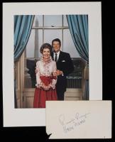 Reagan, Ronald, Nancy Reagan, Excellent Autographs on TWA Boarding Pass Both Certified with LOA from James Spence