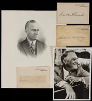 Roosevelt, Franklin D., Calvin Coolidge and William McKinley: Two Signed White House Cards, One Signed Executive Mansion Card
