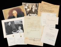 Roosevelt, Franklin Delano: Collection of 25 Pieces Including Letters as President & Governor, 5 Signed Pieces by Eleanor and Ro