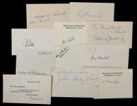 Supreme Court Justices: Collection of 11 (Eleven) Signatures all on 3 x 5" Cards Including Marshall, Rehnquist, Douglas, Black,