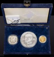 John F. Kennedy Collection: From Germany The Impressive $250 Gold Coin & the $50 and $100 Silver Coin (155 grams!) Scarce!