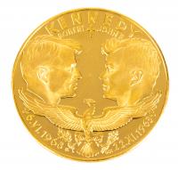 John F. Kennedy Collection: JFK & RFK Fine Gold Memorial Coin .900 Fineness 32mm 8Â½ Grams