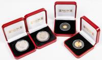 John F. Kennedy Collection: Set of Four British Virgin Island Proof Coins Including the $20 & $100 Gold Coins, The $10 Silver &