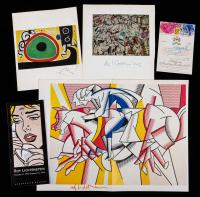 Artists: Ten (10) Signed Pieces by MirÃ³, Lichtenstein, Rockwell, Weber, Chagall and ManzÃº.