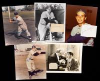 Baseball Legends: Six Signed Pieces 2 x Joe DiMaggio, Willie Mays, Roy Campanella, Sandy Koufax and Yogi Berra