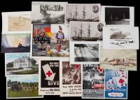 Very Scarce, Historic Postcards: 11 From North & South Pole Expeditions and 8 Red Cross Related Postcards