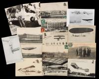 15 Extremely Rare Photo Postcards of Early Aviation, Dirigibles and Pilots Including One of the Wright Brothers Plane