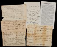 Slave and Slave Related Documents: Five Original Handwritten Documents Including one from England in 1762 and one Broadside