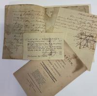 Washington, George: Related Pieces, Three Documents Signed Robert Livingston, Hodijah Baylies, Jedidiah Huntington & Oration at