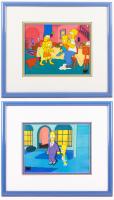 THE SIMPSONS: Two (2) 1992 Production Cels Issued by 20th Century Fox, Each with COA by the Studio.