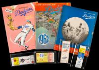 Los Angeles Dodgers Collection: 3 World Series Tickets, One National League Championship Ticket and 3 Souvenir Year Books