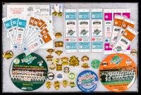 1989 World Series, "Battle of the Bay", Unused 3-Blocks of Tickets, Unused Tickets for National League Championship, Buttons, Ba