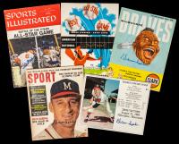 Stan Musial and Warren Spahn Signed Vintage Programs/Magazines; Two Autographs by Musial and Six by Spahn