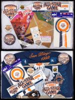 1992 All Star Game Collection: VF+ Original Used Ticket, Embroidered T-Shirt, Buttons Badges, Pins, Stickers, Patches and Progra