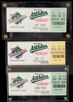 Oakland Athletics World Series Tickets: One 1989 Athletics Vs SF Giants, Two !990 Athletics Vs Cincinnati Reds Game Three and Fo