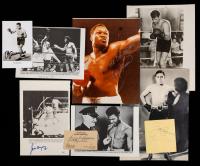 Boxing Legends: 18 Signatures, 4 x Muhammad Ali, Joe Louis, 4 x Max Schmeling, 7x Jack Dempsey, Larry Holmes and Floyd Patterson