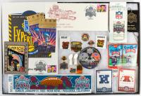 SUPER BOWL XXVII Collection: Two Near Pristine Used Tickets, CBS Sports Radio Sealed, Badges, Pins, Tags and Pro Sets from the N