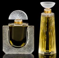 RenÃ© Lalique Two Bottles of Lalique Perfume, Sealed ca. 1990s Including Chevrefeuille Factice Bottle The Beautiful Ltd. Edition