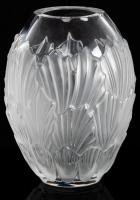 RenÃ© Lalique Oval Vase with Frosted Leaves, Signed