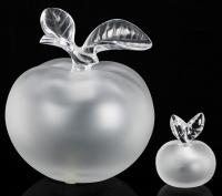 RenÃ© Lalique Spectacular Grand Pomme (Apple) Perfume Bottle Paired with the Lalique and Nina Ricci Filles d'Eve Perfume Bottle