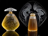 RenÃ© Lalique Perfume In Ltd. Edition Lalique Bottles; Les Ondines and Fleur de Jasmin, both 1990s, Signed