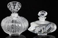 RenÃ© Lalique, Two Perfume Bottles, Samoa and Mirabell, Signed