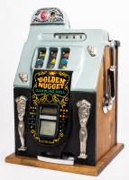 Vintage Original Golden Nugget, 25Â¢ Slot Machine ca. 1940, Mills Manufacturer. In Excellent Working Condition.