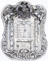 Beautiful, Late 19th Century Russian Repousse Silver Torah Breastplate Marked 84 Dated 1890