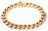 Lady's or Men's Italian 14K Yellow Gold Curb Chain Bracelet