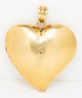 Lady's Large 18K Yellow Gold Heart Shaped Locket