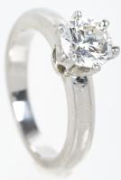 Lady's Beautiful Platinum and One Carat Solitaire Diamond Engagement Ring