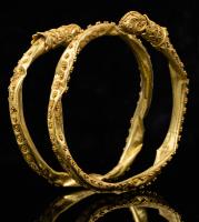 Triple-Coil 22K Gold Etruscan Revival Arm Bracelet