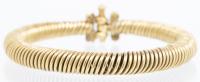 Medieval European Solid 18+ K Gold Bangle Bracelet