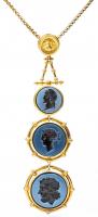 Neo Classical, ca. 19th Century, 18K Gold Intaglio Necklace