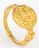 Medieval Islamic, ca. Crusader Period, Solid 22K Gold Ring