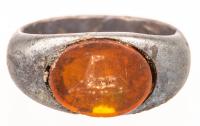 Ancient Roman, ca. 2nd Century AD, Silver Cornelian Intaglio Ring