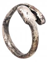 Ancient Greco-Roman, ca. 2nd Century BC, Silver Serpent Ring