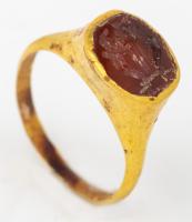 Chilld's Ancient Roman, ca. 2nd Century AD, 22K Gold Ring with Carnelian Intaglio