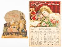 Coca-Cola: Rare 1901 Calendar "Hilda With Roses" and Early 20th Century Easter Bunny 5Â¢