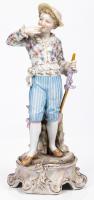 Wonderful Meissen Porcelain Figure of a Young Shepherd Boy with Staff.