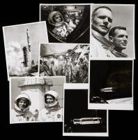 Group Of Seven Black and White Gemini 8 Photographs Includes Four Of Neil Armstrong And David Scott