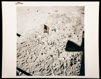 Apollo 11: Vintage Chromogenic Print Red Serial Number, Blank on Verso, US Flag Visible on Lunar Surface, Tranqulity Base, 'A Ko