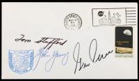 Apollo 10 Crew Signed Launch Cover Signed By Thomas Stafford, John Young And Eugene Cernan