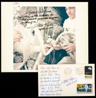 Apollo 13: Two Great Pieces Both Signed by Fred Haise Apollo 13 LMP, Flown ALSEP Pen Ink, Excellent Inscribed and Signed Red Ser