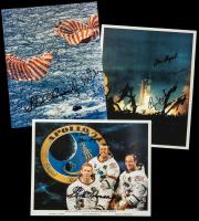 Apollo 14 Crew Photos Signed Alan Shepard, Stuart Roosa And Edgar Mitchell