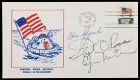 Apollo 14 Crew Signed Splashdown Cover Signed By Alan Shepard, Stuart Roosa And Edgar Mitchell